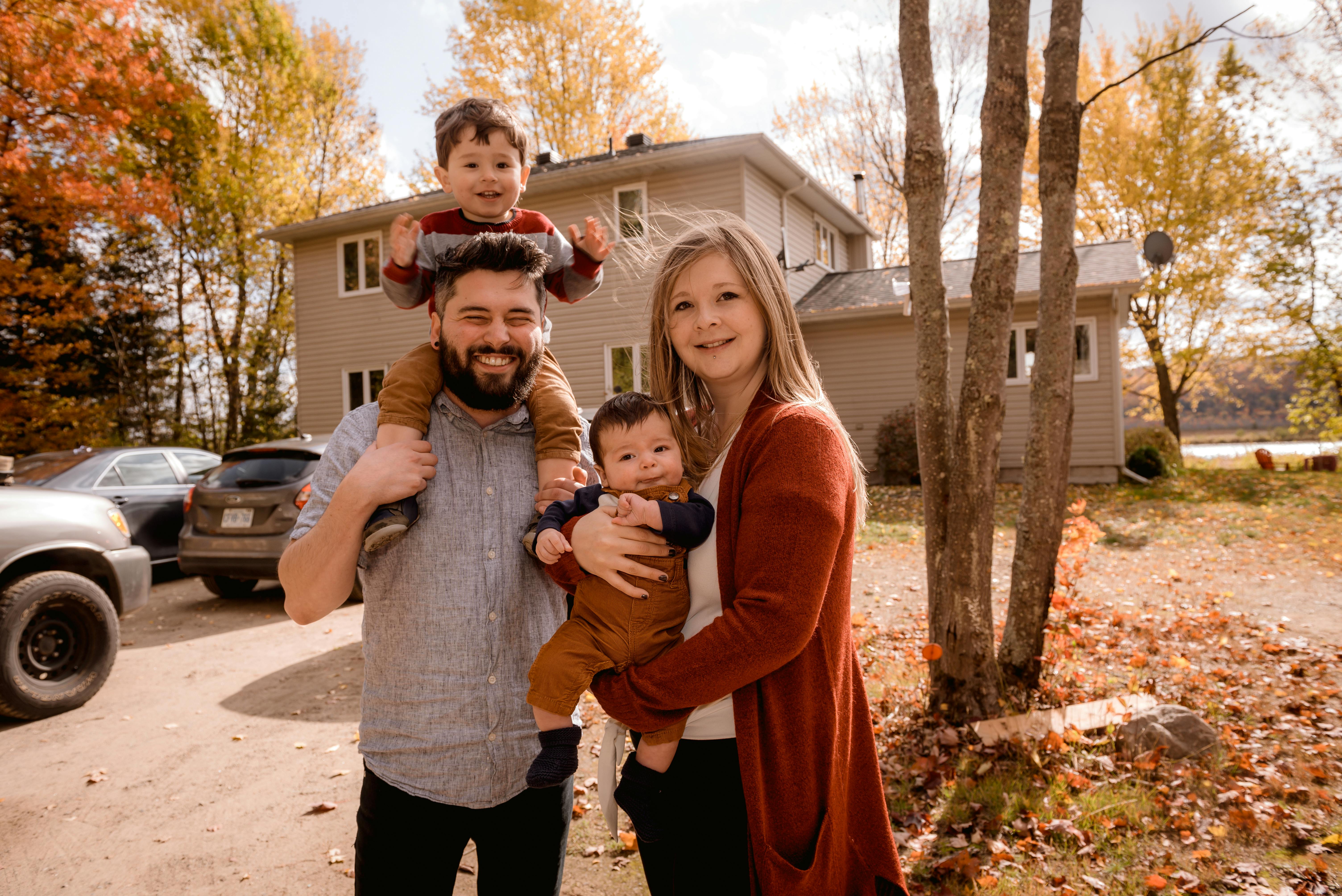 Engaged family promoting parental support